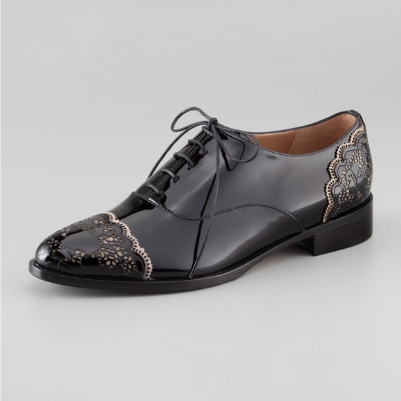 Valentino Black Flats Luxurious Design